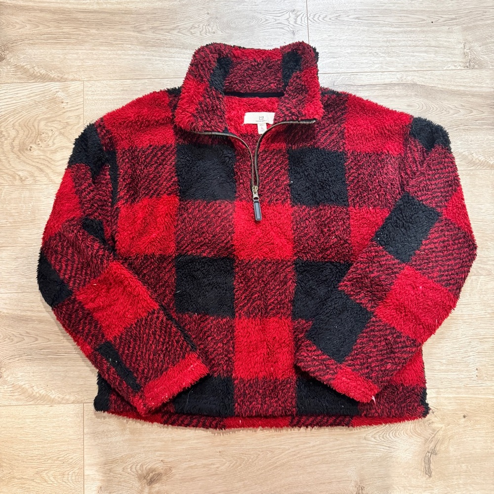 Cozy Buffalo Plaid Half-Zip